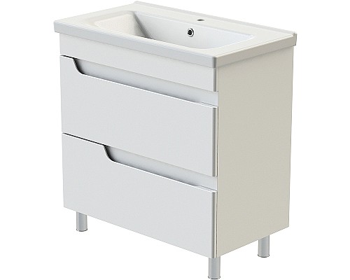 Тумба с раковиной Orange Topline-Milano 100 TMR100+RA Белый глянец