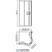 Душевой уголок WasserKRAFT Main 90x90 41S03M профиль Хром стекло матовое