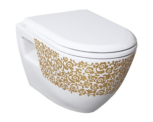 Унитаз биде Creavit Terra TP325-00CB00E-CA00 подвесной Белый с декором без сиденья