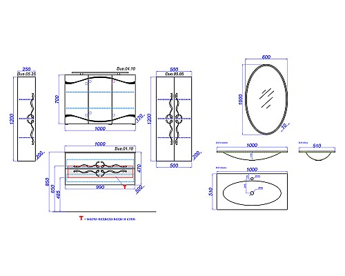 Тумба под раковину Clarberg Due amanti 100 DUE0110BLK подвесная Черная без ручек