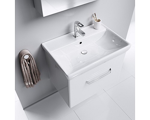 Тумба под раковину Aqwella Нео 80 NEO01081 подвесная Белая