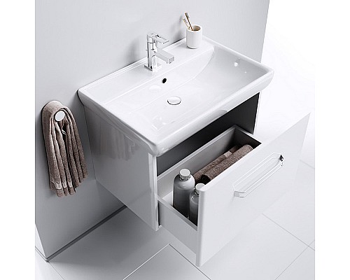 Тумба под раковину Aqwella Нео 80 NEO01081 подвесная Белая