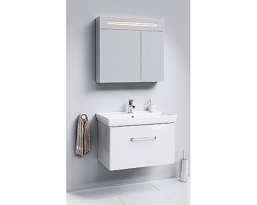 Тумба под раковину Aqwella Нео 80 NEO01081 подвесная Белая