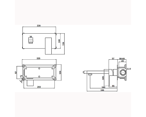 Смеситель для раковины Orange Lutz M04-722cr Хром