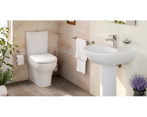 Пристенный унитаз компакт VitrA Zentrum 9012B003-7202 с сиденьем микролифтом 60 см