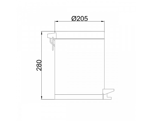 Ведро для мусора Frap F702 Хром