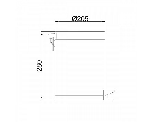 Ведро для мусора Frap F702 Хром