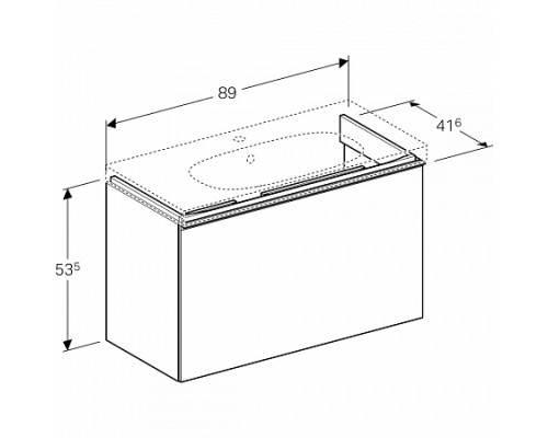 Тумба под раковину Geberit Renova Plan 78 см 869581000