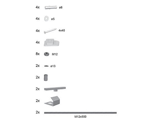 Крепление панели Ravak B23600000N