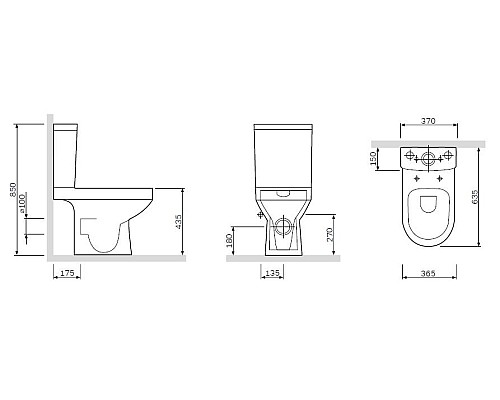 Унитаз-компакт AM.PM Spirit 2.0 C708600WH