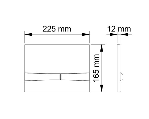Клавиша смыва BERGES для инсталляции NOVUM F5