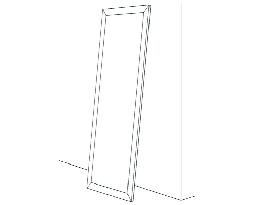 Зеркало Evoform Definite Floor 201х111 BY 6024 в багетной раме - Алюминий 90 мм