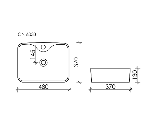 Раковина Ceramica Nova Element 48 CN6033 Белая