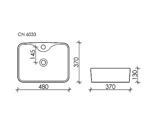 Раковина Ceramica Nova Element 48 CN6033 Белая