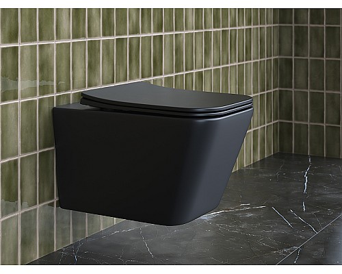 Унитаз Ceramica Nova Metric CN3007MB подвесной Черный матовый с сиденьем Микролифт