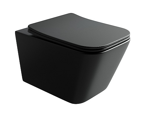 Унитаз Ceramica Nova Metric CN3007MB подвесной Черный матовый с сиденьем Микролифт