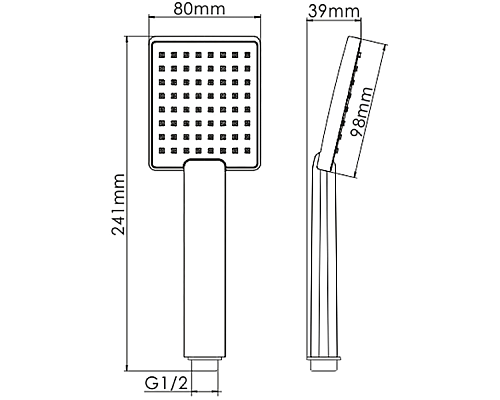 Ручной душ WasserKRAFT A141 Хром