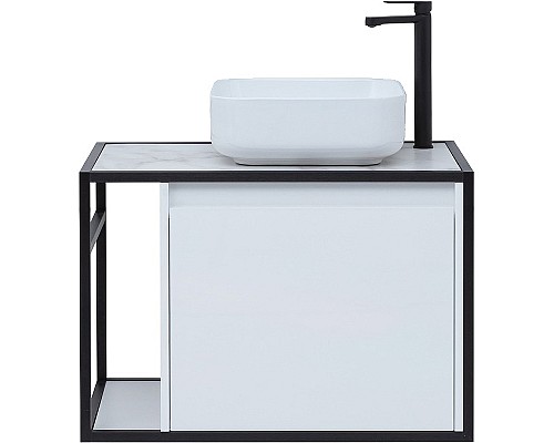 Тумба под раковину Aquanet Nova Lite Loft 75R 261649 подвесная Белый глянец