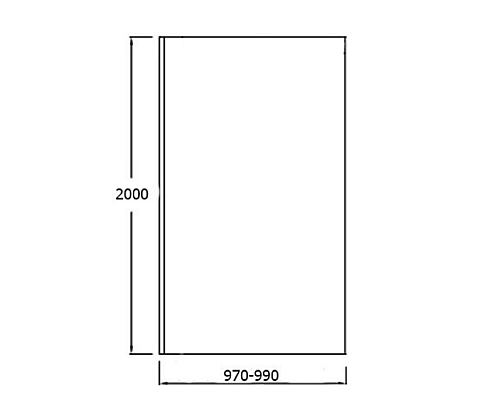 Фиксированное ограждение Jacob Delafon 100 см E22W100GA