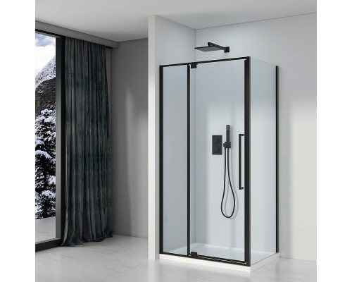 Душевой уголок Black&White Stellar Wind S812 BC 100x100 Черный матовый