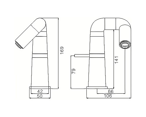 Смеситель для раковины Haiba HB10813-3 Пепельный