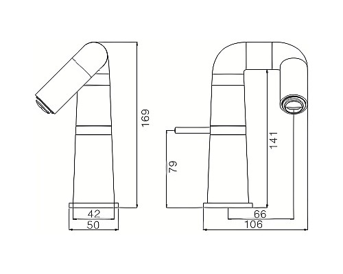 Смеситель для раковины Haiba HB10813-3 Пепельный
