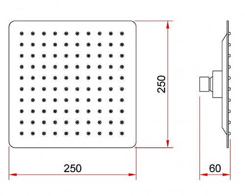 Верхний душ Berges Ventas S 074001 Хром сильвер