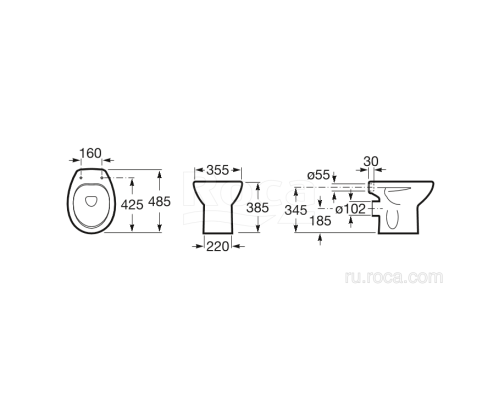 Чаша Roca Victoria 344397000 напольная