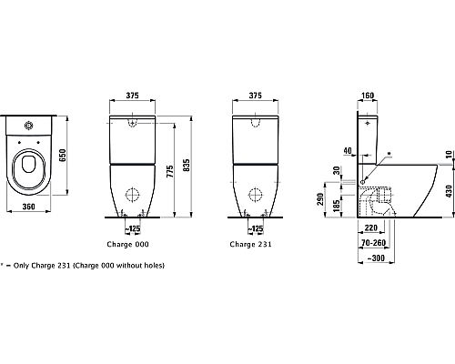 Чаша Laufen Pro 8.2595.2.000.231.1