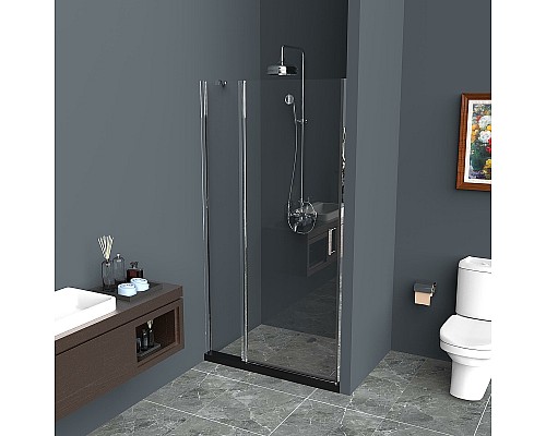 Душевая дверь BelBagno Uno 90 UNO-B-12-30+60-C-Cr профиль Хром стекло прозрачное