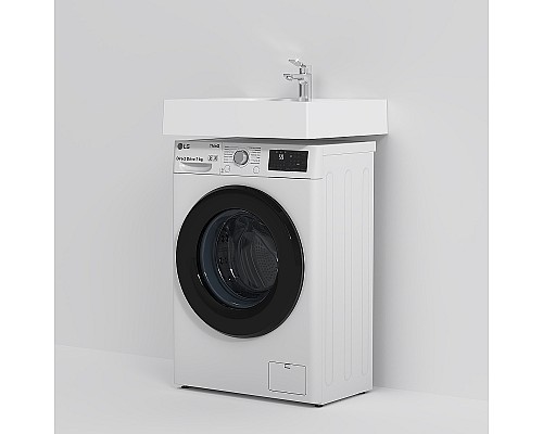 Раковина AM.PM X-Joy 60 M85AWCC0602WG над стиральной машиной Белая