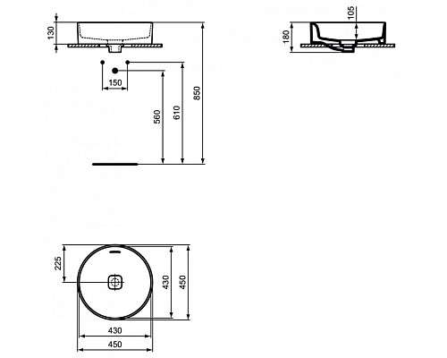 Раковина-чаша Ideal Standard Strada II Round Vessel 45 T296101 Euro White