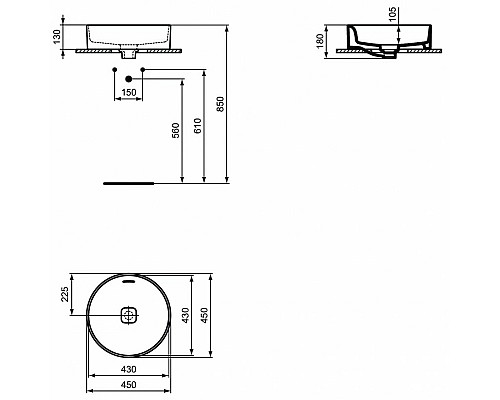 Раковина-чаша Ideal Standard Strada II Round Vessel 45 T296101 Euro White