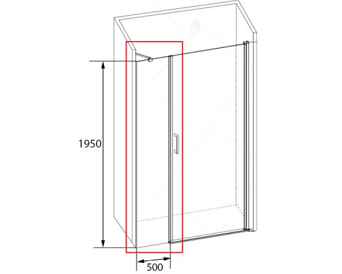 Душевая стенка RGW Z-09 50 06220905-11 профиль Хром стекло прозрачное