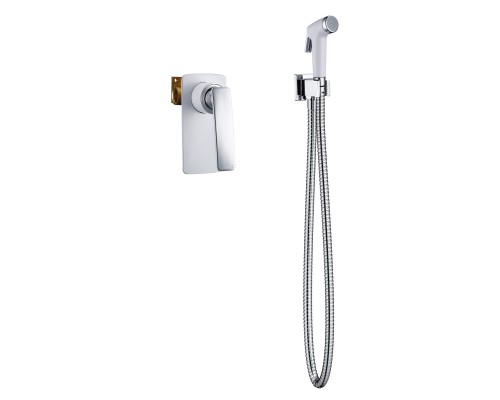 Смеситель встроенный с гигиеническим душем Timo Helmi 4089/00-16SM хром-белый