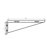 Крепежный набор для прямых столешниц Armadi Art Flat