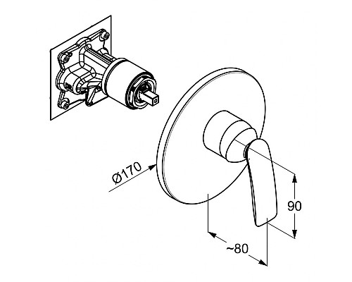 Встраиваемый смеситель для душа Kludi Balance 526550575