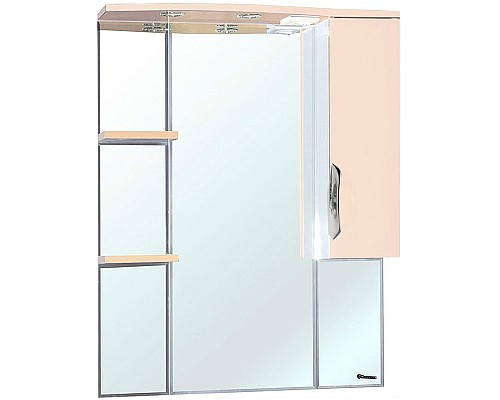 Зеркало со шкафом Bellezza Лагуна 75 4612112001071 с подсветкой R Бежевое