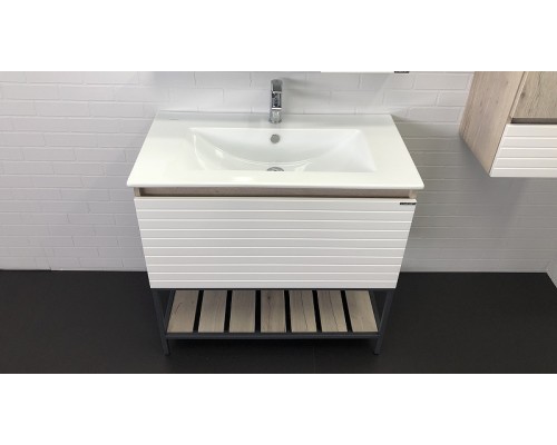 Тумба с раковиной Comforty Страсбург 90 00-00006557 Дуб дымчатый