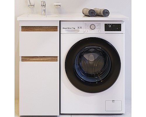 Тумба под раковину AM.PM X-Joy 40 M85AFSX0402WG Белый глянец Светлое дерево