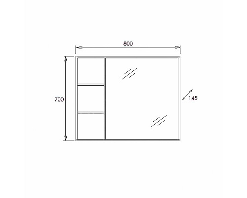 Зеркало Onika Девис 80.00 У 208093 Бетон чикаго