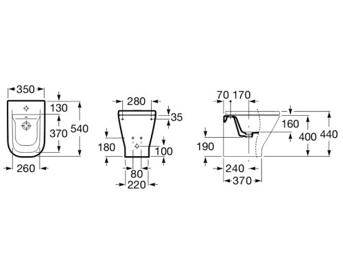 Биде Roca The Gap 357477000 напольное