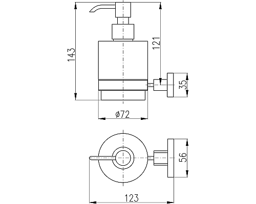 Дозатор для жидкого мыла Rav Slezak Yukon YUA0303CMAT Черный матовый