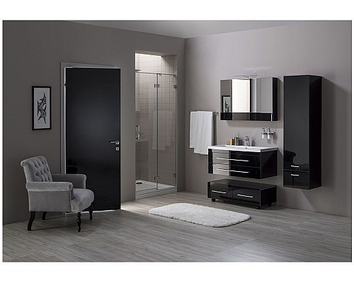 Зеркало-шкаф Aquanet Верона 100 черный