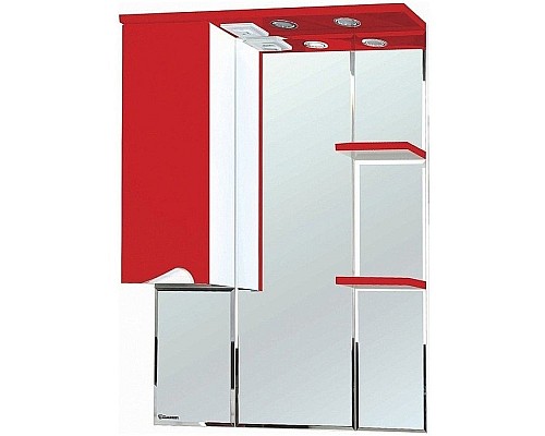 Зеркало со шкафом Bellezza Эйфория 80 L 4619113002038 с подсветкой Красное