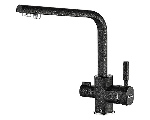 Смеситель для кухни ZorG Steel Hammer SH 909 BLACK CR Черный матовый