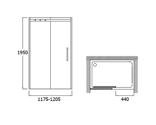 Раздвижная дверь Jacob Delafon E22C120GA