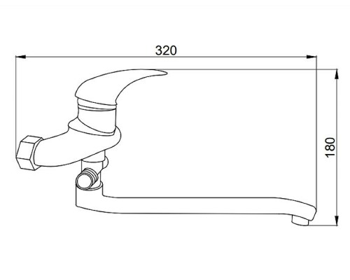 Смеситель для ванны Сантаком StOmega 3307Н универсальный Хром