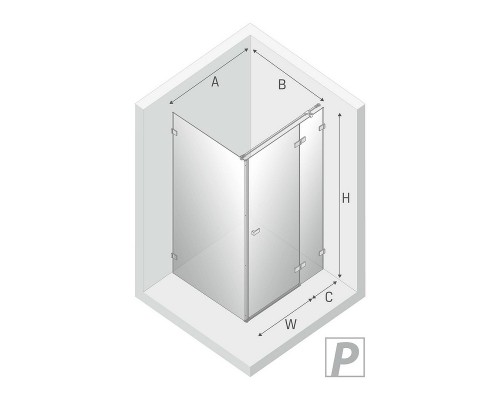 Душевое ограждение NEW TRENDY AVEXA 90x70x200 (хром)