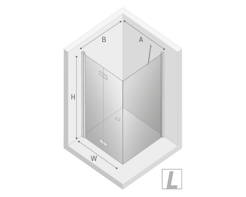 Душевое ограждение NEW TRENDY NEW SOLEO BLACK складные двери L 80x110x195 (черный)